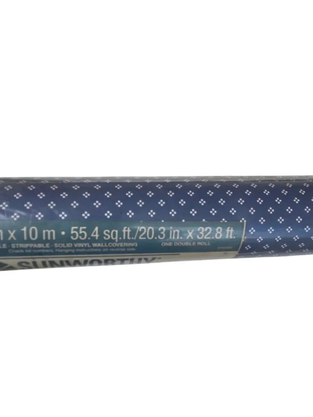 Country Blue White 1990s CountryCore Vinyl Wallpaper Roll Scrubbable Farmhouse